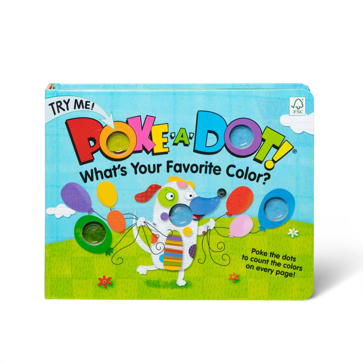 Melissa & Doug Poke-a-Dot! What’s Your Favorite Color? Interactive Pop Button Board Book & Sensory Toy for Toddlers & Preschoolers 3+