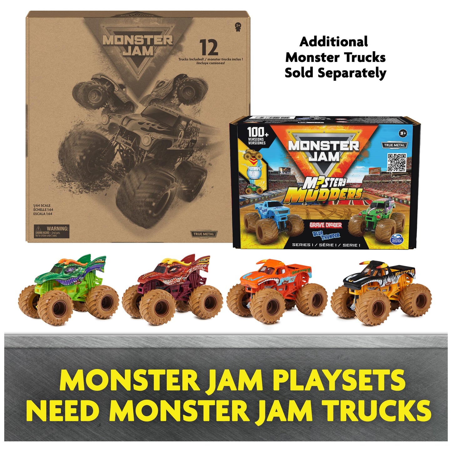Monster Jam, Official Megalodon Mayhem Playset with Exclusive 1:64 Scale Megalodon Die-Cast Monster Truck