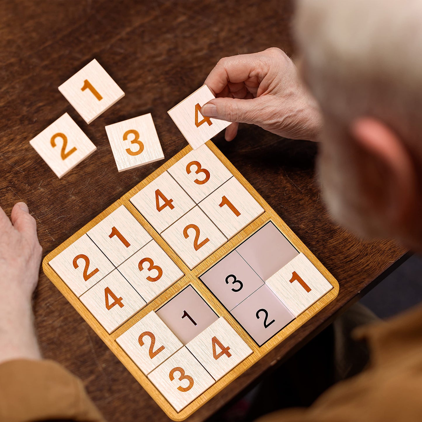Keeping Busy Wooden Sudoku Game with Templates | Dementia Activities for Seniors | Dementia Products for Elderly | Alzheimers Products for Elderly Gifts Memory Games for Seniors Alzheimers Activities