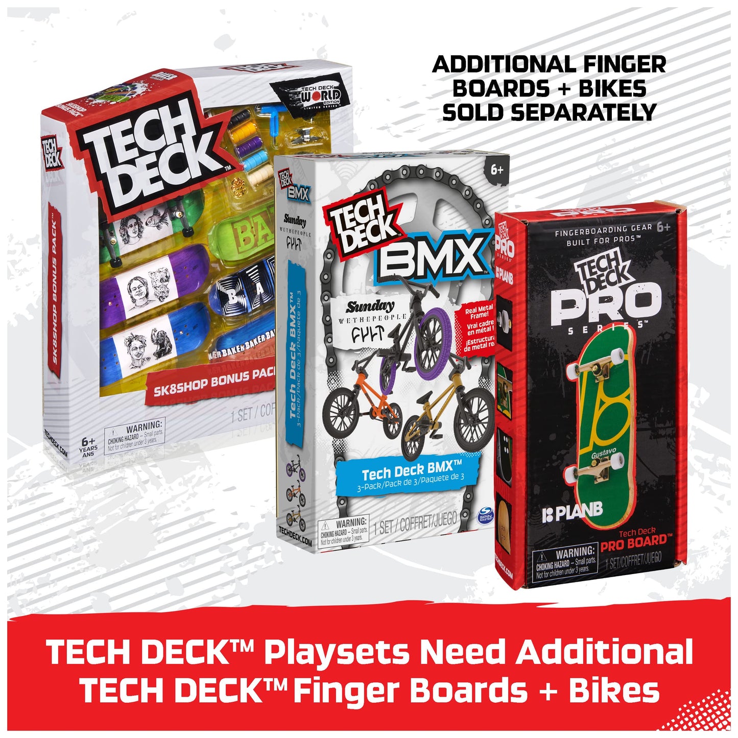 TECH DECK Performance Series Shred Pyramid Set with Metal Rail & Exclusive Blind Fingerboard, Real Wood Skatepark Toy for Kids 6+