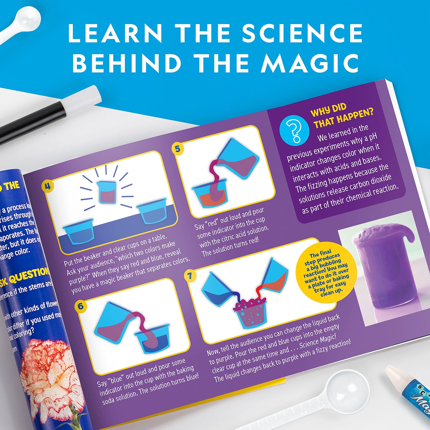 National Geographic Magic Chemistry Set – STEM Science Kit for Kids, 10 Fun Experiments & Magic Tricks, Educational Science Toys for Ages 8-12