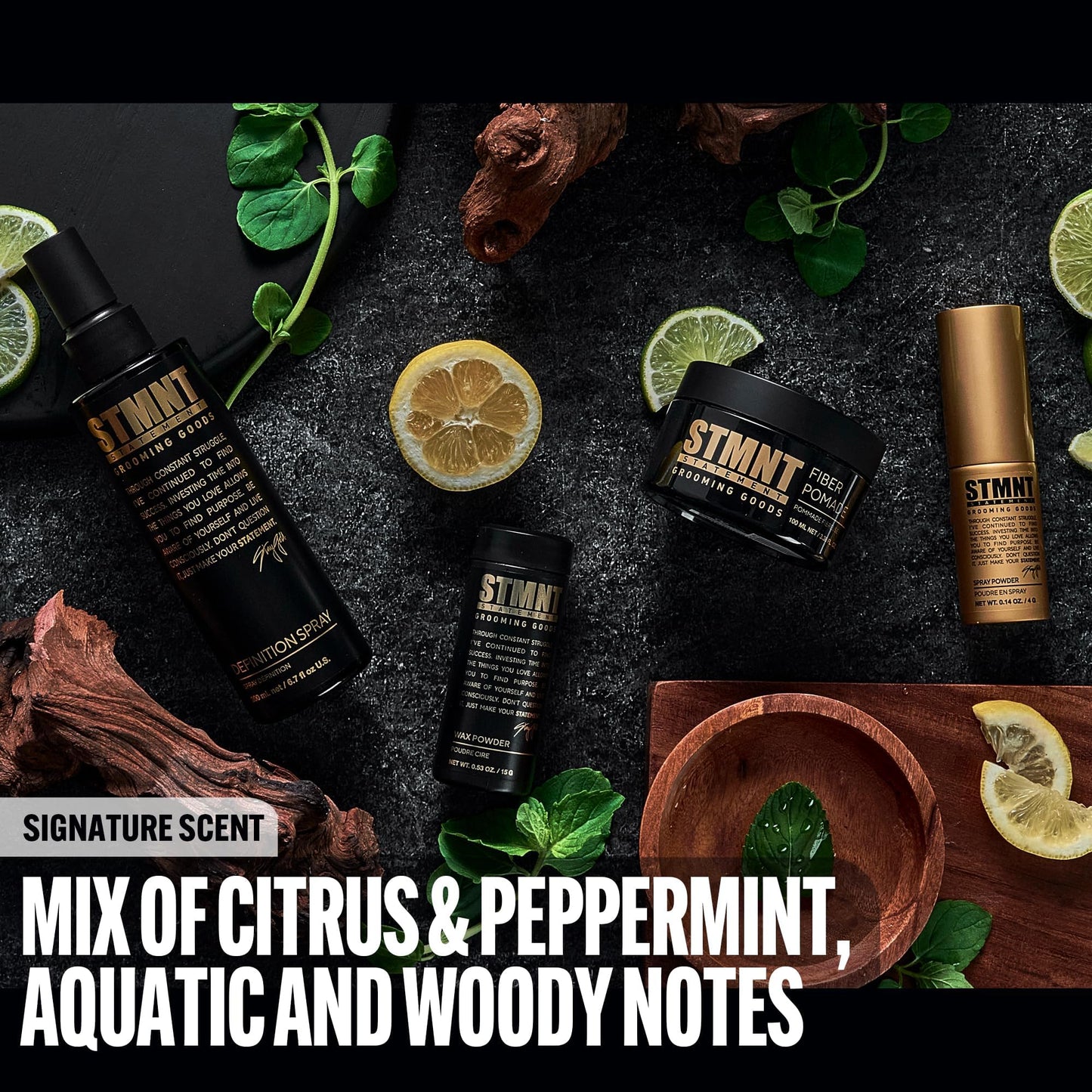 STMNT Grooming Goods Wax Powder, 0.53 oz | Semi-Matte Finish | Added Grip and Volume | Medium Control | Easy To Wash Out | Fuller Feeling Hair