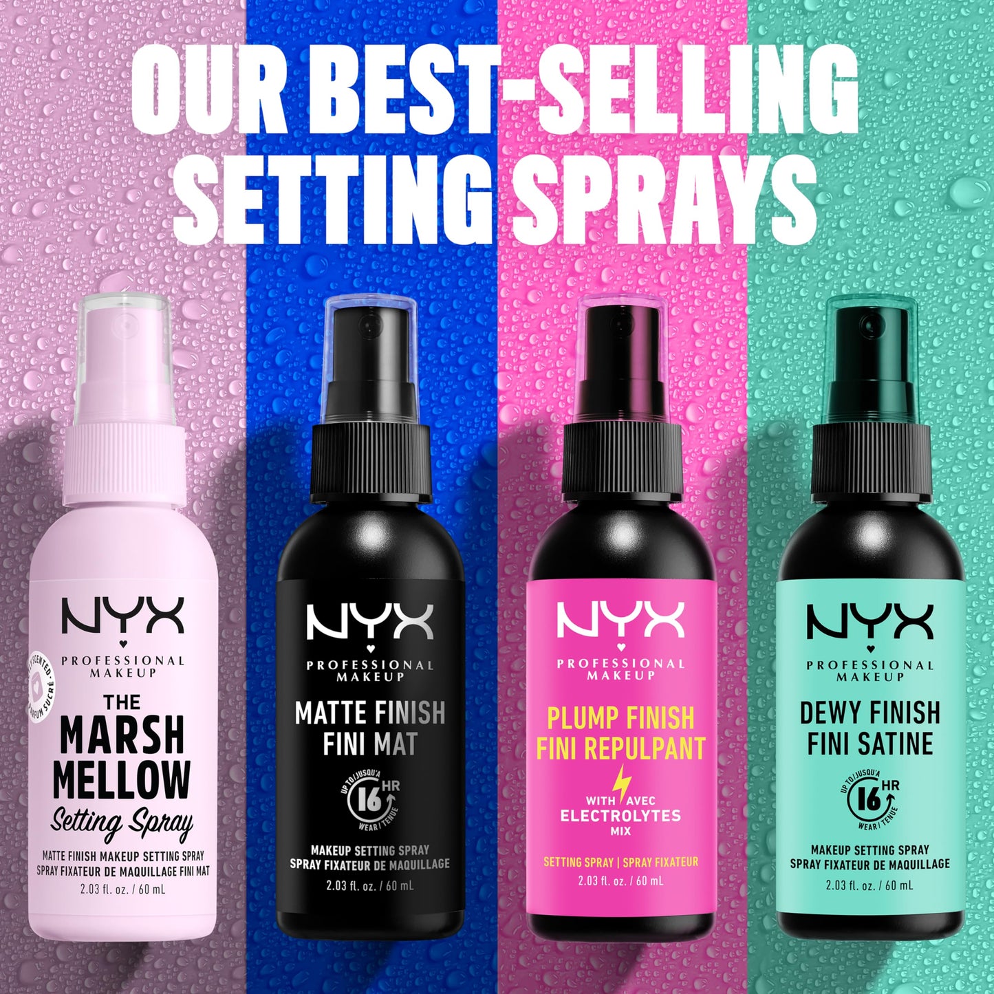 NYX PROFESSIONAL MAKEUP Makeup Setting Spray - Matte Finish, Long-Lasting Face Mist for up to 16HR Wear, Vegan Formula