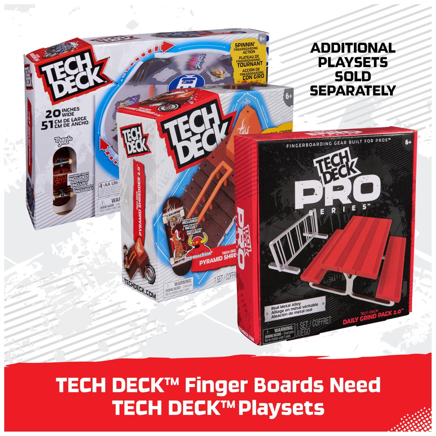 TECH DECK, Toy Machine Sk8shop Fingerboard Bonus Pack, Collectible and Customizable Mini Skateboards, Kids Toys for Ages 6 and up