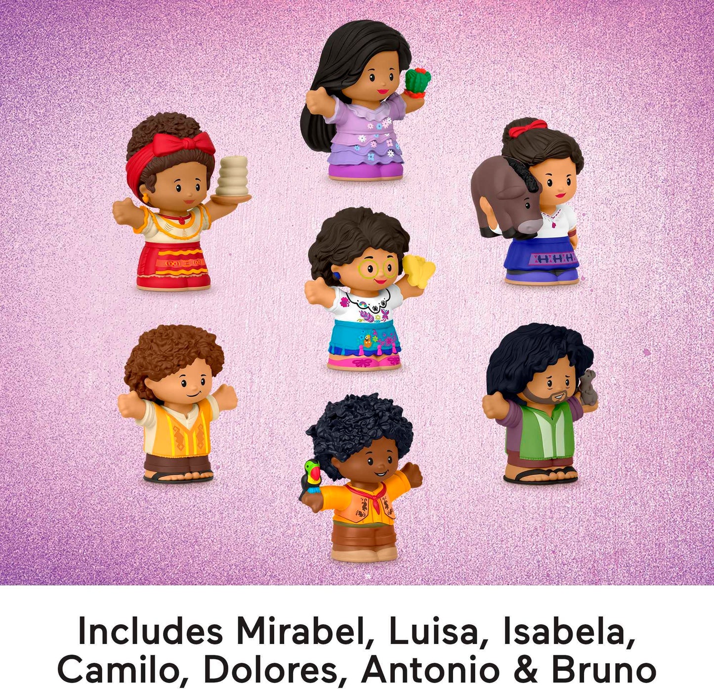 Fisher-Price Little People Toddler Toy Disney Encanto Figure Set, 7 Characters for Preschool Pretend Play Kids Ages 18+ Months (Amazon Exclusive)