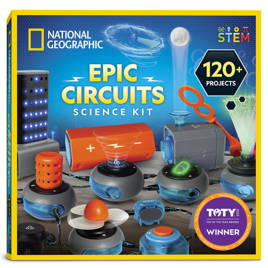 National Geographic Circuit Maker Kit – 120 STEM Electrical Projects for Kids | Electronics & Electricity Learning Toy