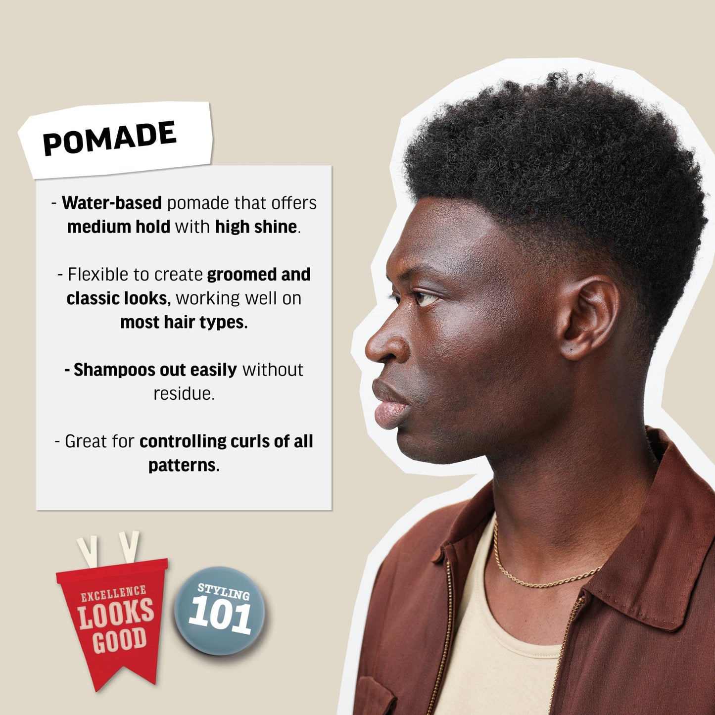 American Crew POMADE FOR HOLD AND SHINE 3 OZ for Men