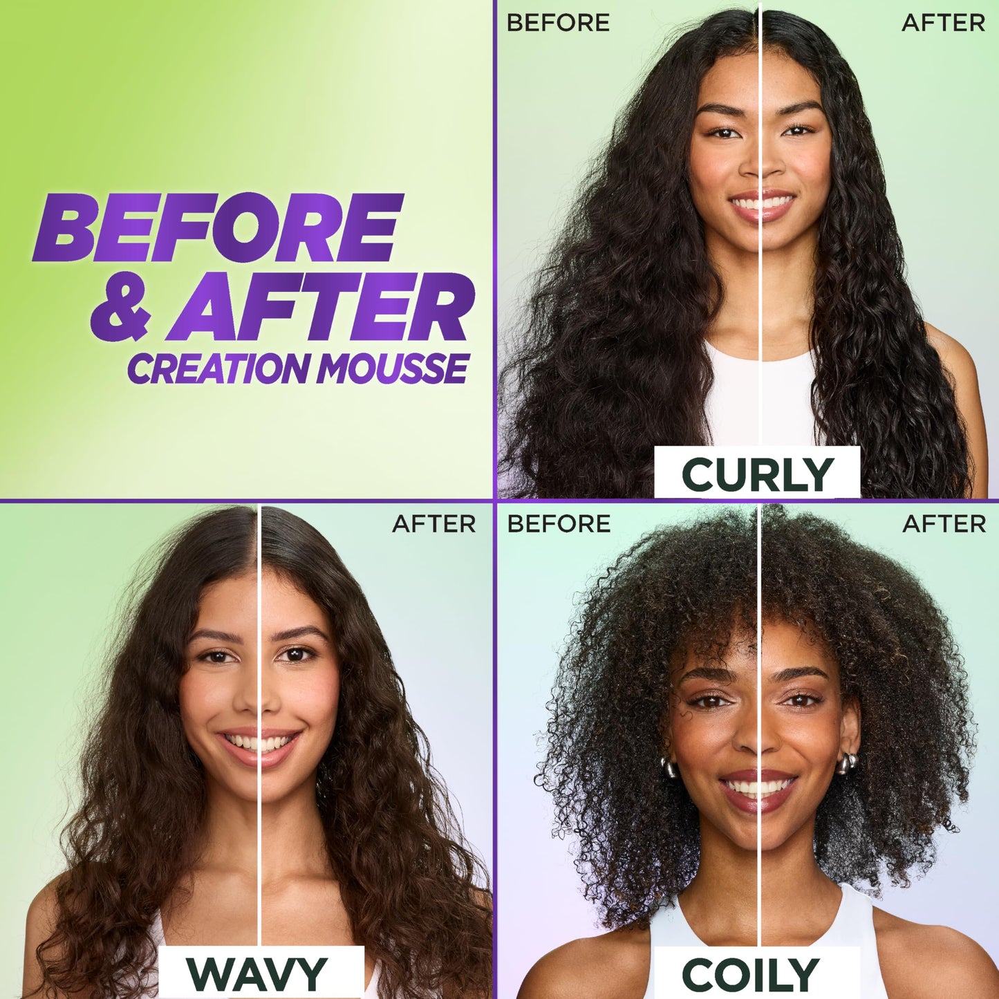 Garnier Fructis Style Curl Construct Creation Mousse, 6.8 Oz, 1 Count (Packaging May Vary)