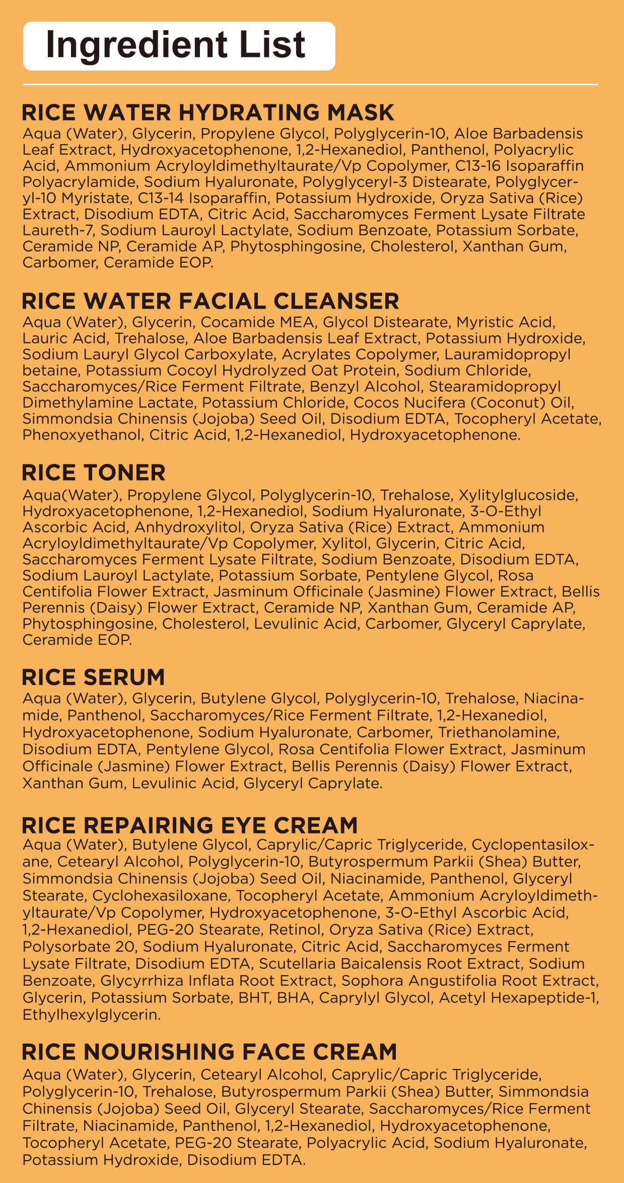 6Pcs Korean Glass Skin Care Set for Women & Teens – Rice Extract Facial Kit to Hydrate, Glow & Repair – Anti-Aging Routine Gift for Mom, Wife, Girls