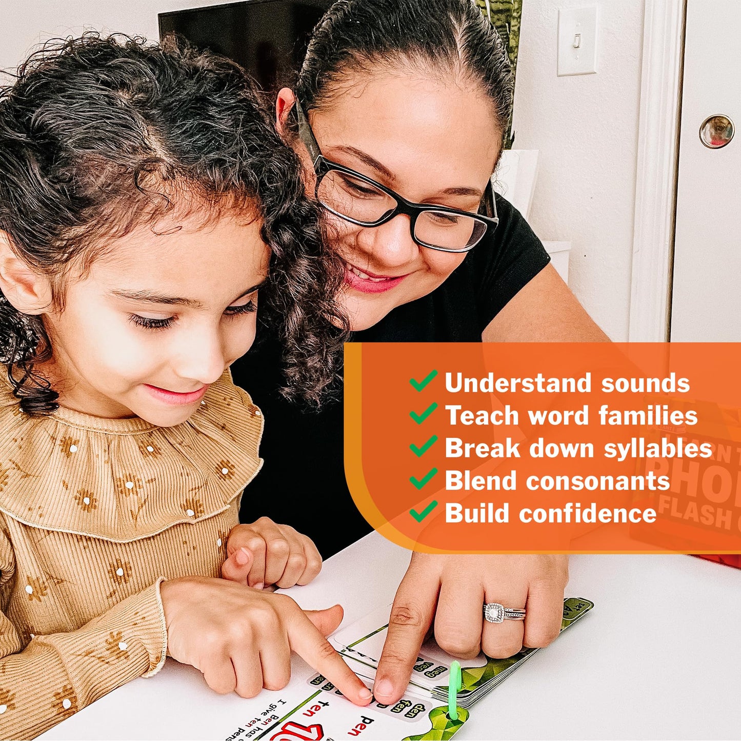 Phonics Flash Cards for Kids 4-8 – 20-Stage Spaced Repetition System, CVC, Digraphs, Blends & Long Vowels, Reading Games for K-2