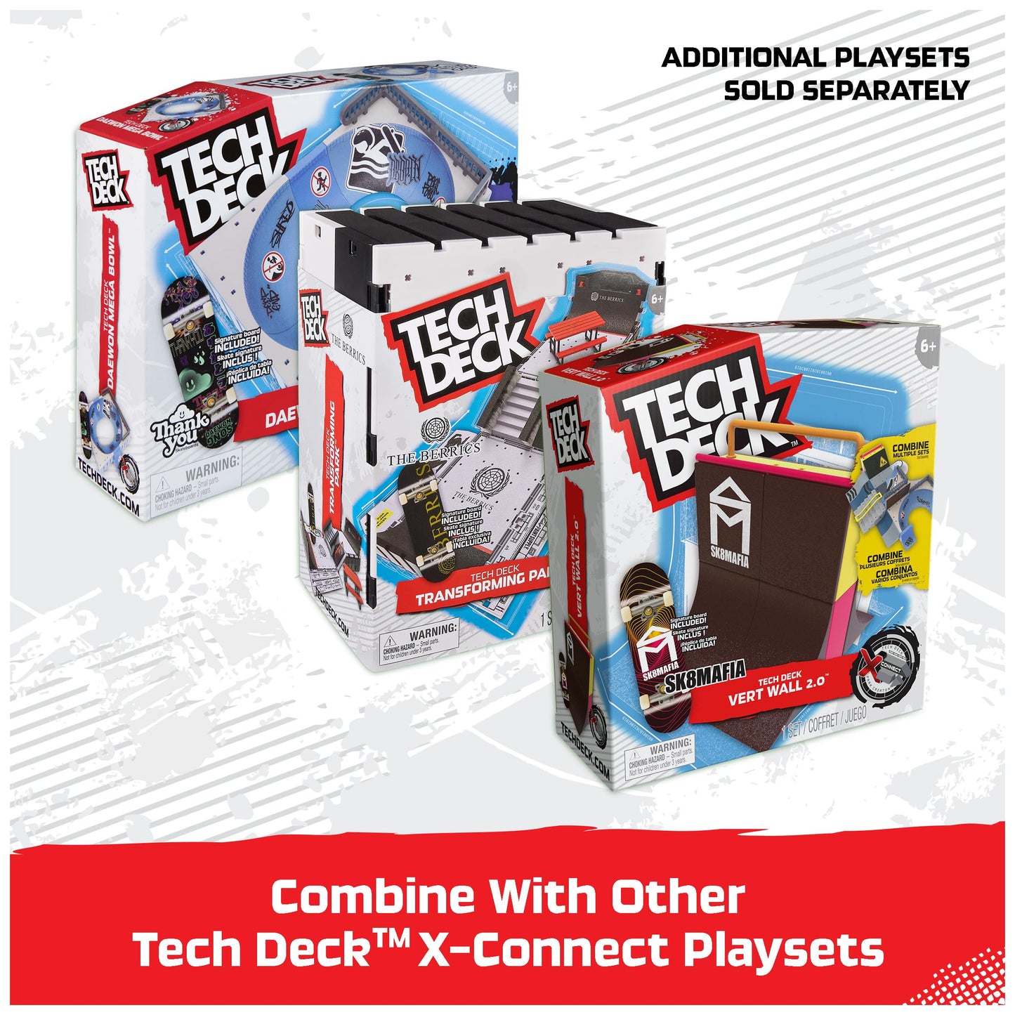 TECH DECK Vert Wall 2.0 X-Connect Park Creator Ramp Set with Exclusive Fingerboard, Customizable & Buildable Toy for Kids 6+