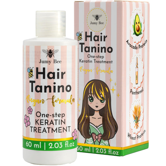 Jumybee Tanino Keratin Hair Straightening Treatment – Smoothing, Hydrating & Repairing with Avocado & Protein – Formaldehyde Free, 2.03 Fl Oz
