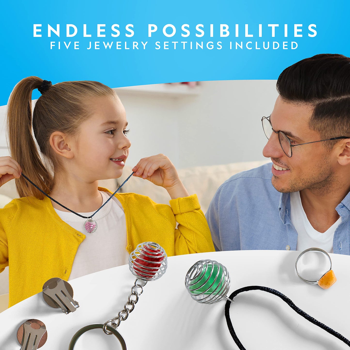 National Geographic Rock Tumbler Refill Kit – 5 lb Mixed Rocks, Rough Gemstones, Grit & Polish for Rock Tumbling Fun