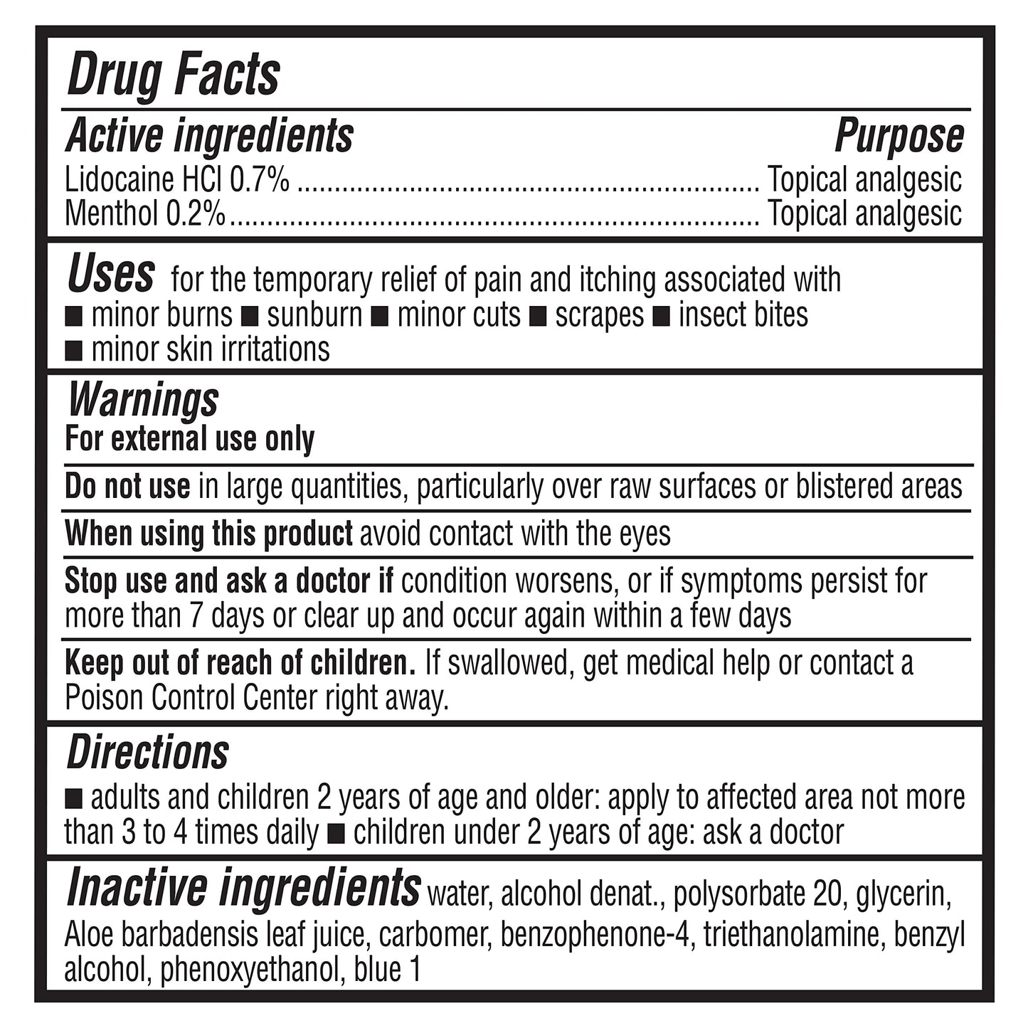 Amazon Brand - Solimo After Sun Gel with Aloe, Lidocaine and Menthol, 16 Fluid Ounce (1 Pack)