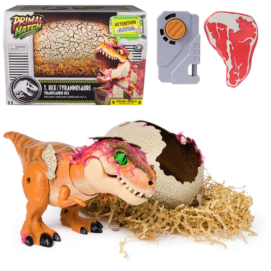 Primal Hatch Jurassic World Dinosaur & Egg Toy – Hatch, Train & Play with 100+ Sounds & Reactions, Kids Toy for Ages 5+