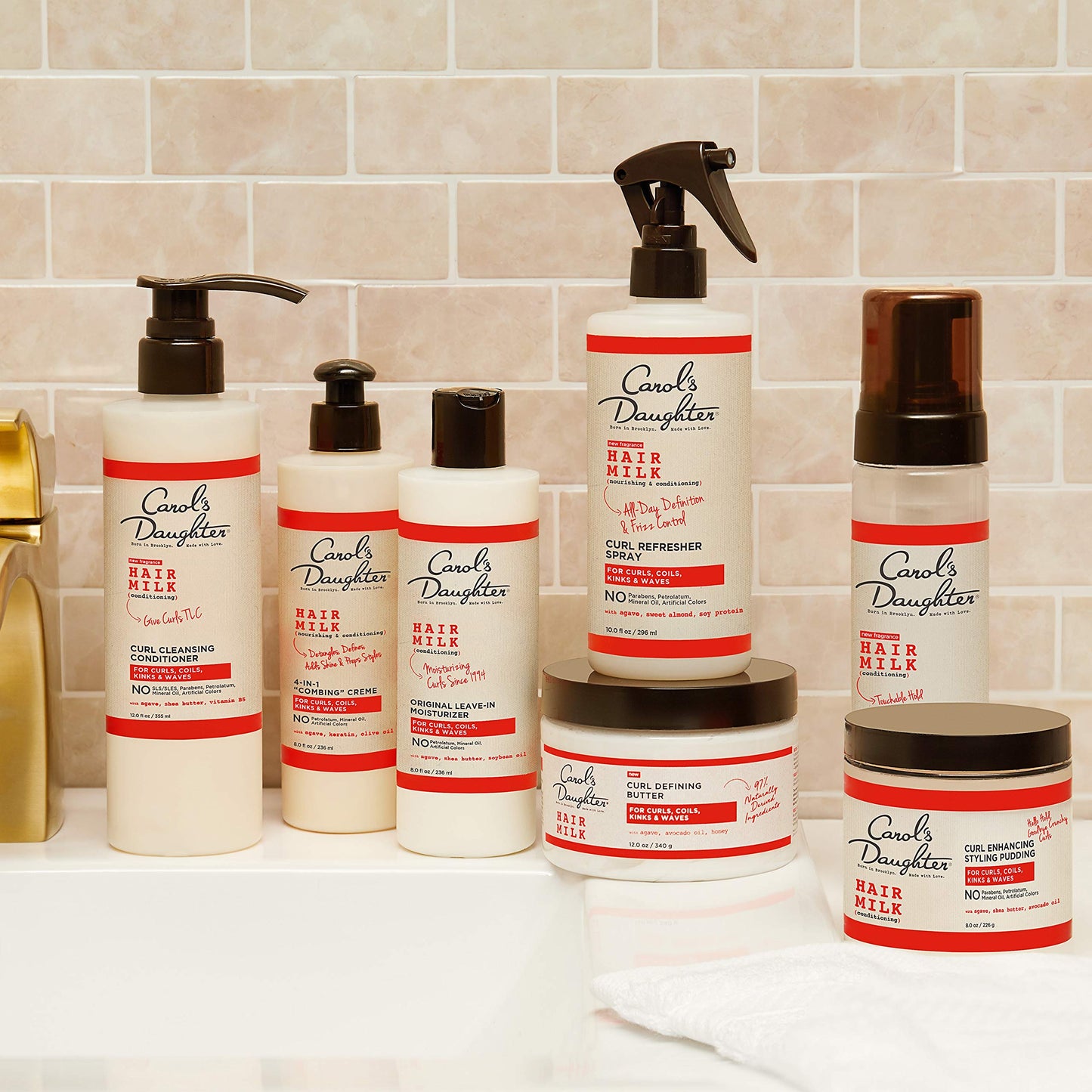 Carol's Daughter Hair Milk Curl Refresher Spray for Coils and Waves, with Agave, Sweet Almond and Wheat Protein, 10 fl oz