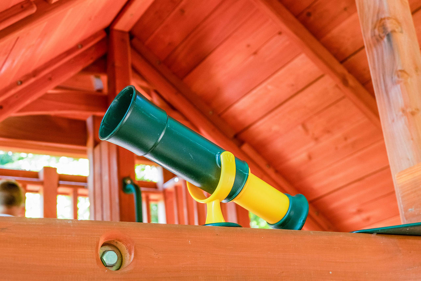 Jack and June Signature Green and Yellow Telescope Playset Attachment Featuring 360 Degree Spin