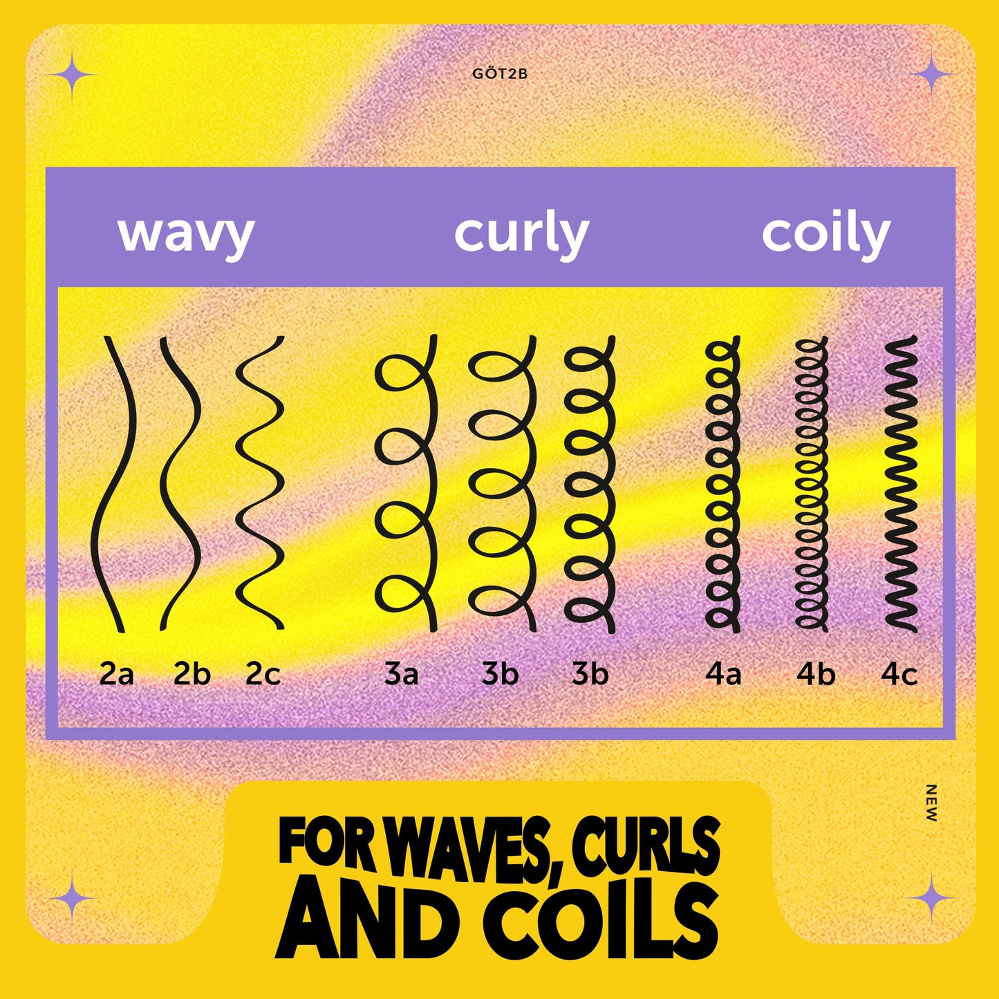 Got2b Curled Detangler, 7.5oz, for all curl types, wavy, curly & coily hair, helps to detangle your hair for easy slip