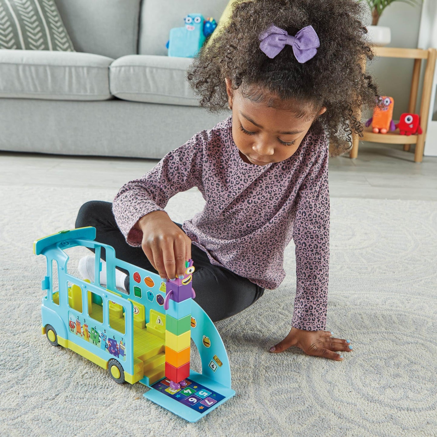 hand2mind Numberblocks Rainbow Counting Bus – Musical Playset for Kids 3-5, Toddler Learning, Number Toys, Math & Birthday Gifts