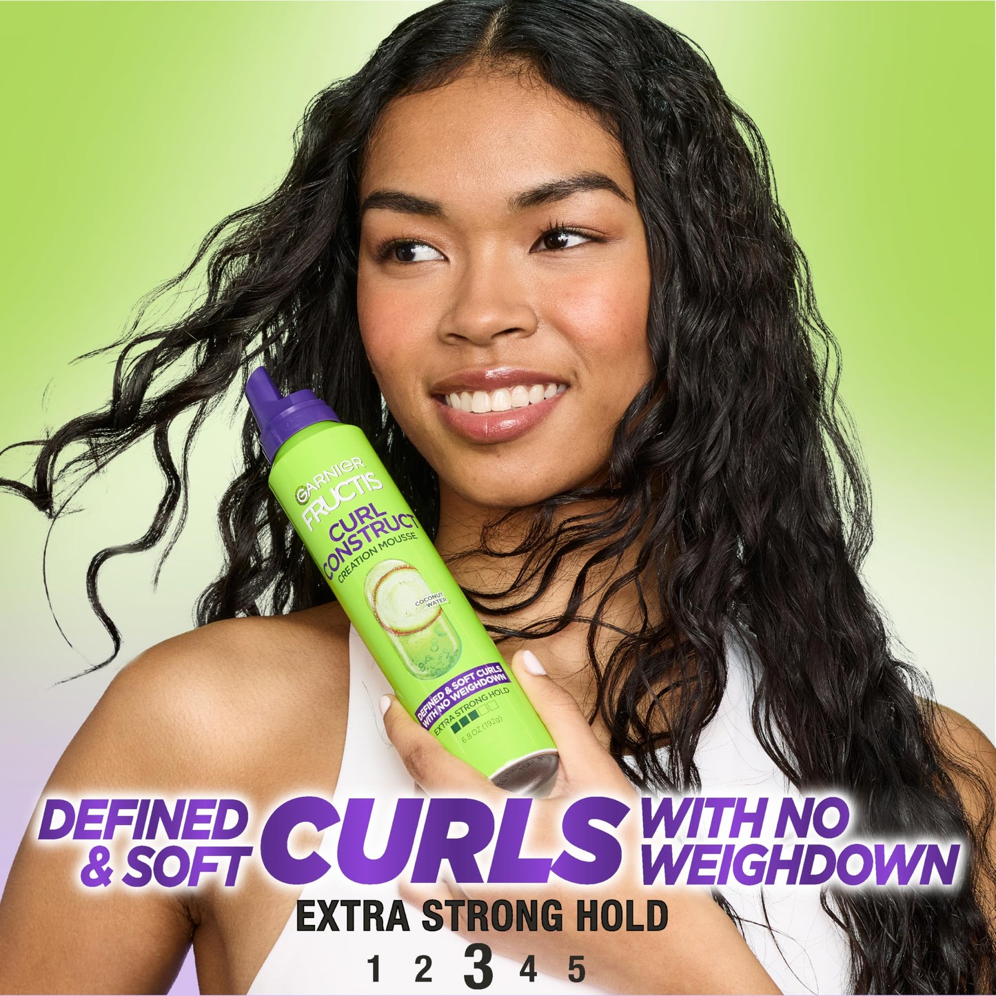 Garnier Fructis Style Curl Construct Creation Mousse, 6.8 Oz, 1 Count (Packaging May Vary)