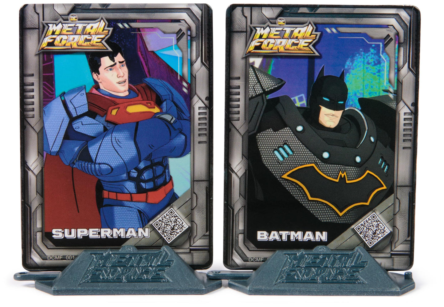 DC Comics Metal Force Batwing 2-in-1 Transforming Playset with Batman & Superman Figures, Projectiles & Character Cards for Kids 4+