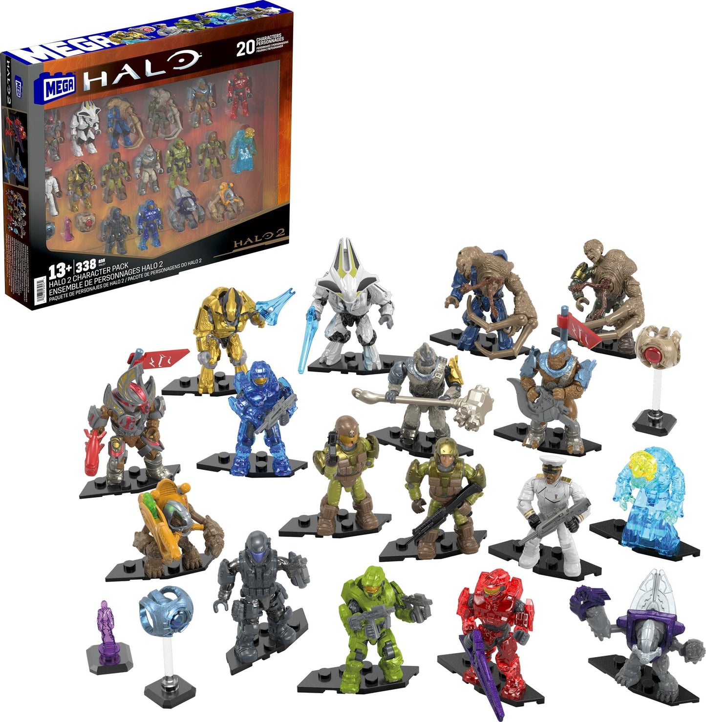 MEGA Halo Action Figures Building Set, 339 Pieces, Poseable 2" Figures, Character Pack for Kids & Adult Collectors – Amazon Exclusive