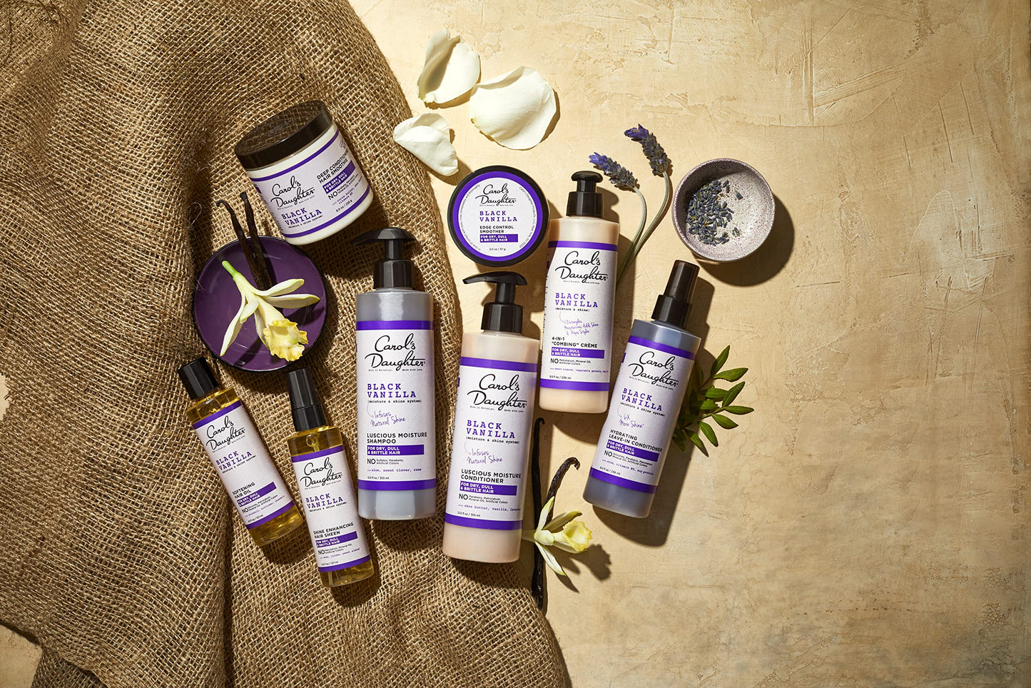 Carol's Daughter Black Vanilla Sulfate-Free Shampoo & Conditioner Set | Moisturizing Hair Care for Dry, Damaged, Curly & Natural Hair, 1 Kit