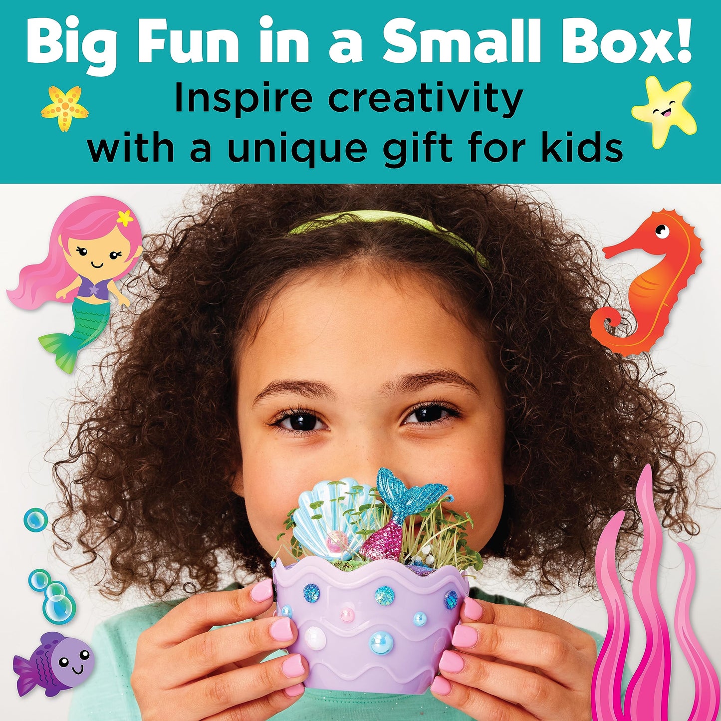 Creativity for Kids Mini Garden: Mermaid Terrarium Kit - Mermaid Gifts for Girls, Crafts and Toys, Stocking Stuffers for Kids (Ages 6+)