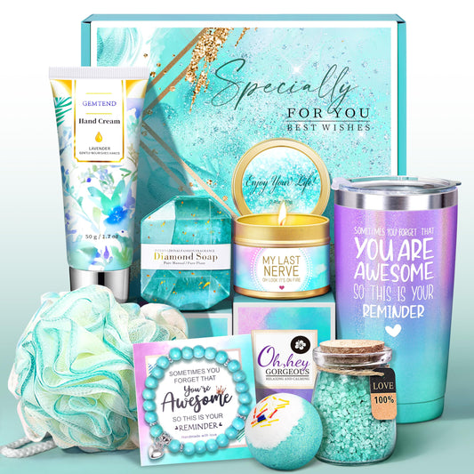 Birthday & Holiday Gifts for Women – Spa & Self-Care Gift Basket for Mom, Wife, Girlfriend, Sister, Friends – Relaxing & Pampering