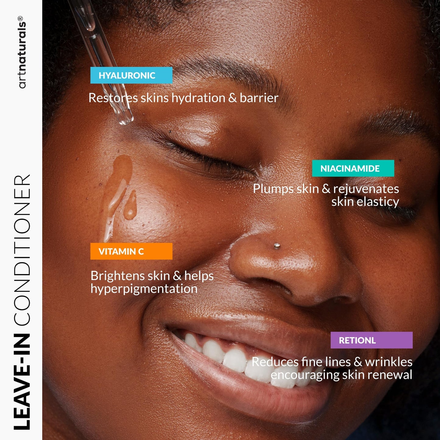 artnaturals Vitamin C Serum 4-Piece Skin Care Set – Retinol, Hyaluronic Acid & Niacinamide – Brightening, Hydrating, Anti-Aging, Dark Spot Repair