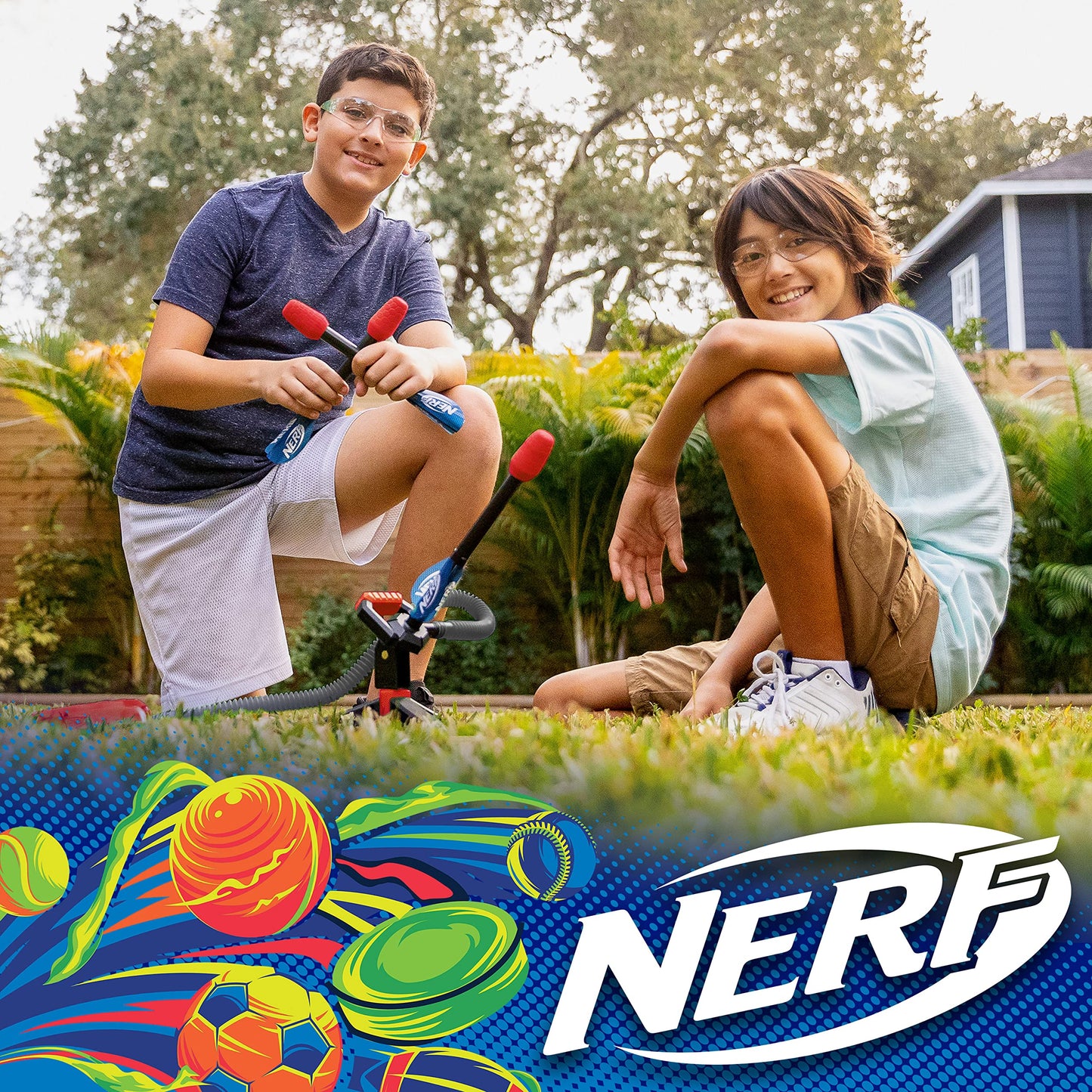 Nerf Kids Toy Rocket Launcher - Rip Rocket Jump Rockets + Launcher - Boys + Girls Toy Stomp Launcher + Missiles Set